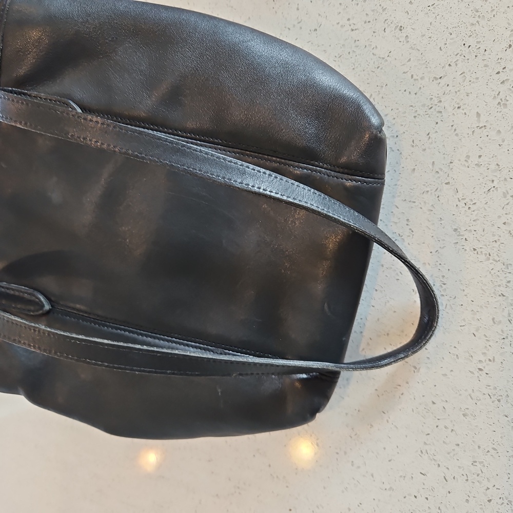 Coach Black Leather Tote Bag - Picture 2 of 2